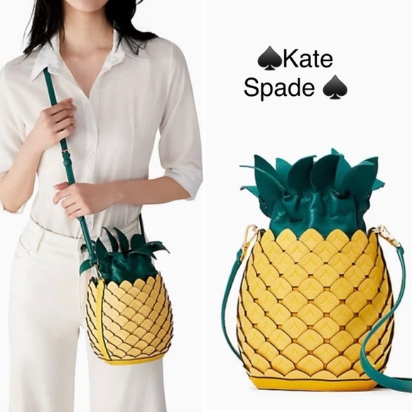kate spade Handbags - NWT Kate Spade New York Pineapple Pina Colada Bucket Crossbody Novelty Bag